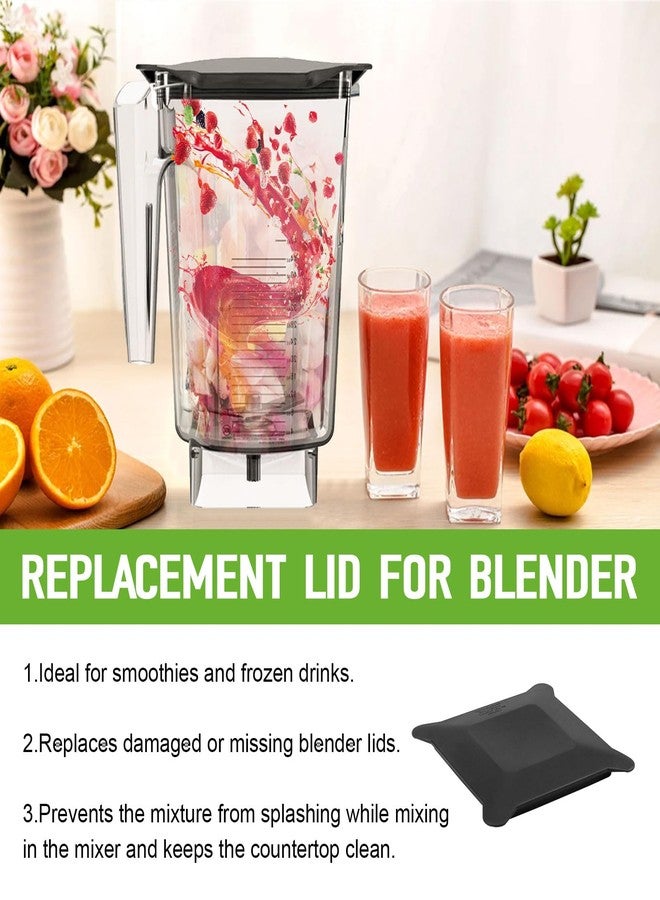 Tobaiwind Blender Jar Lid Replacement for Blendtec Commercial Blender Wildside & Fourside Jars, Soft Rubber Blender Lids Contains No-Vents - Used to Prevent Spatter During Blending, Black (1 Piece) - Image 3
